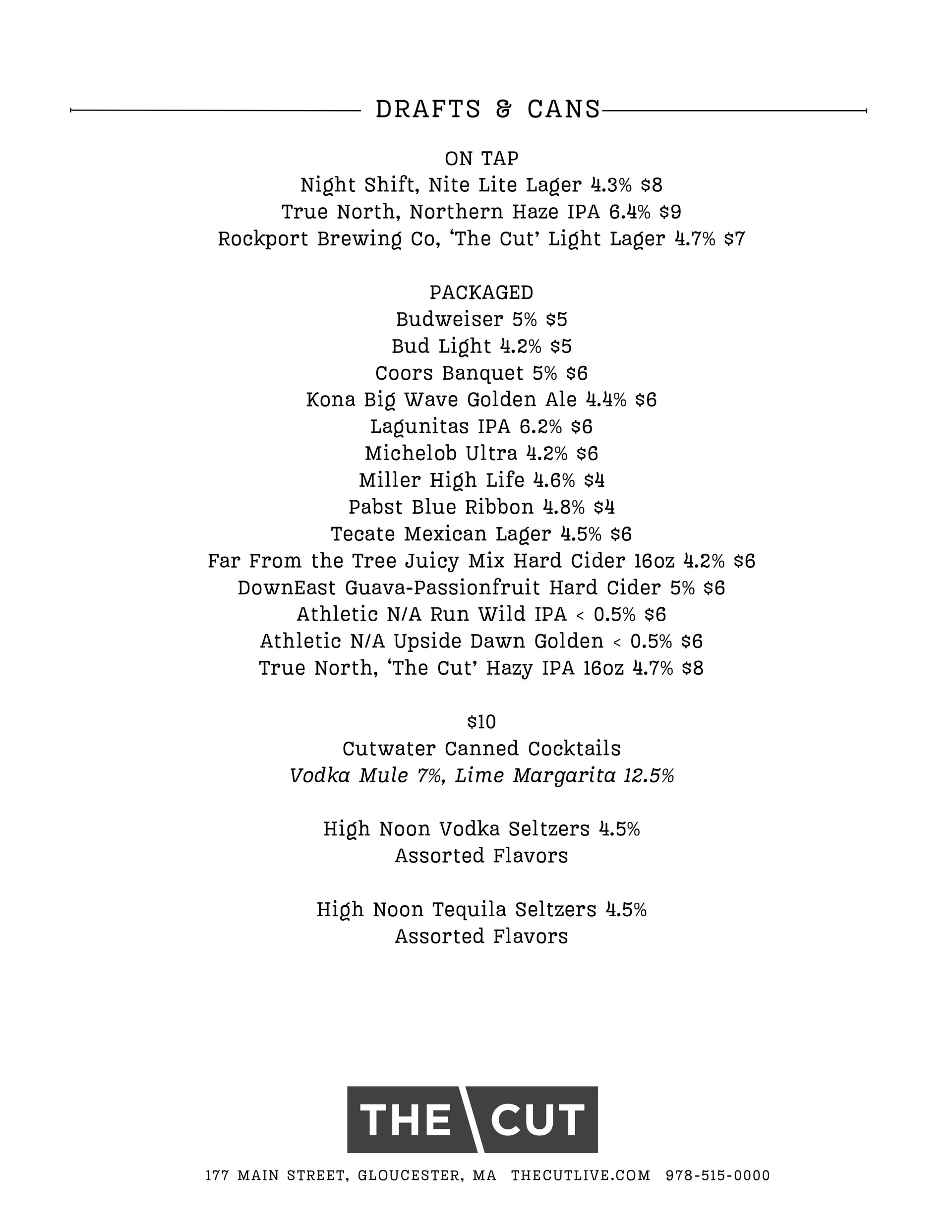 Beer List